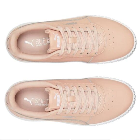 GIRLS PUMA PEACH CREAM COLOR SNEAKERS - Picture 1 of 16